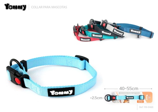 [YM0460] Collar de nylon para mascotas 2.5*40-55 cm - Nuevos productos para mascotas