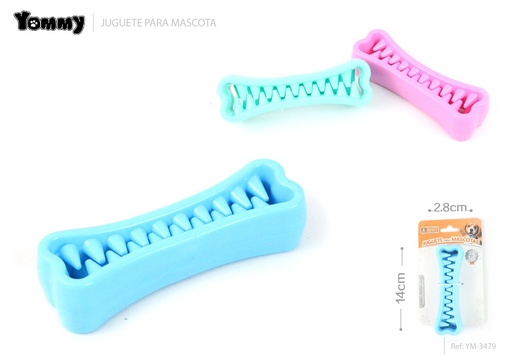 [YM3479] Juguete de goma en forma de hueso para mascotas 12x3.8 cm - Nuevos productos para mascotas