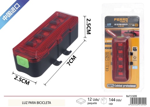 [51699] Luz multifuncional para bicicleta - Accesorios para bicicletas