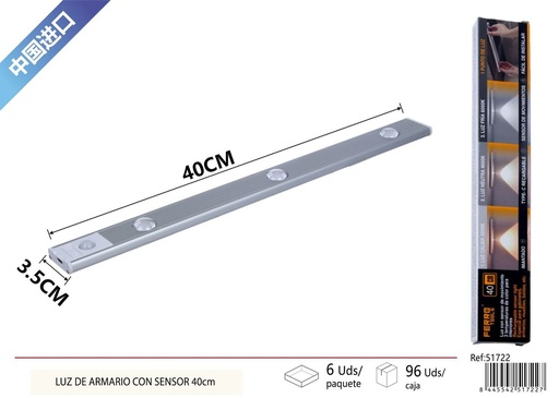 [51722] Luz de armario con sensor 40 cm - Electrónica y lámparas