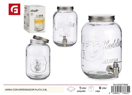 [201877665]  Jarra sin enfriador de 3800ml plata - Utensilios de cocina y jarras