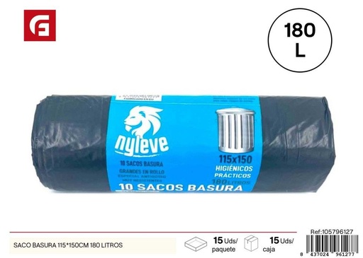 [105796127] Saco de basura 115*150 cm 180 litros - Accesorios de limpieza
