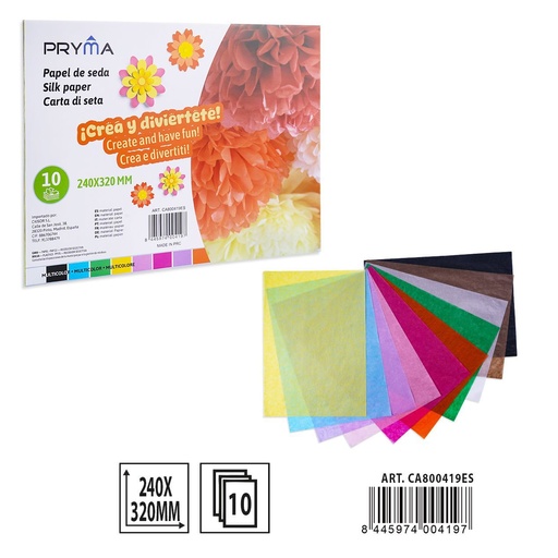 [A001653] PAPEL DE SEDA 10FF 240X320MM - Material para manualidades