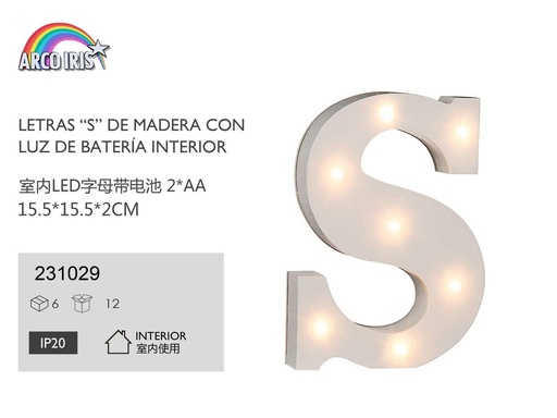 [231029] Letra con luz - S - Artículos de fiesta y decoración