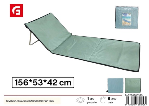 [200988379] Tumbona plegable Benidorm 156*53*42cm - Muebles de playa y tumbonas