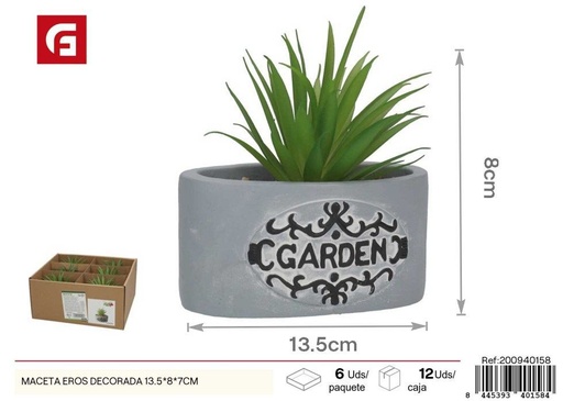 [200940158] Maceta decorada Eros 13.5x8x7 cm - Decoraciones para ambientes internos