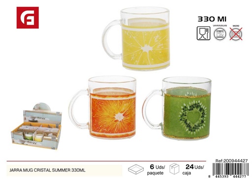[200944427] Jarra de cristal Summer 330 ml - Jarra decorativa y utensilios de cocina