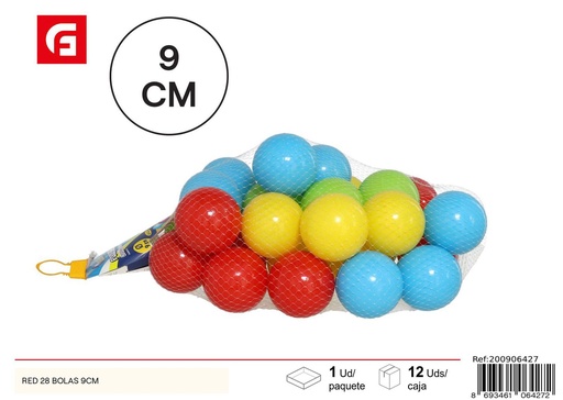 [200906427] Bolitas de juguete red 28 bolas 9 cm - Juguetes y bolas para niños