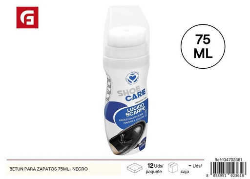 [104702361] Betún para zapatos 75 ml negro - Mantenimiento y cuidado de calzado