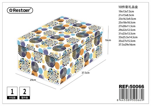 [50066] Caja de regalo de papel 10 piezas - Accesorios de regalo y packaging
