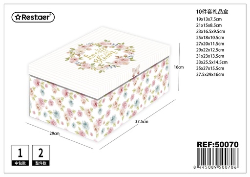 [50070] Caja de 10 piezas 37.5x29x16 cm - Embalajes de regalos