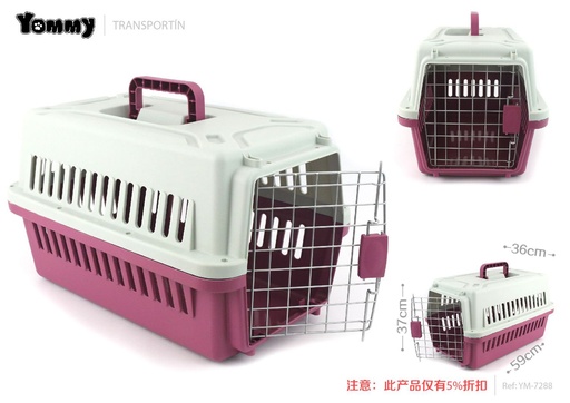 [YM7288] Transportín para mascotas rosa 59*37*36 cm - Accesorios para mascotas
