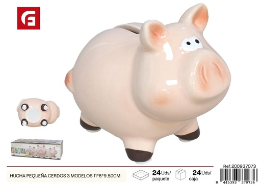 [200937073] Hucha pequeña de cerdos 3 modelos 11x8x9.50 cm - Decoración del hogar