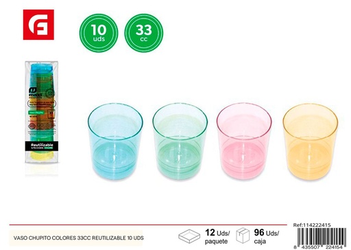 [114222415] Vaso chupito reutilizable colores 33 cc - Accesorios desechables