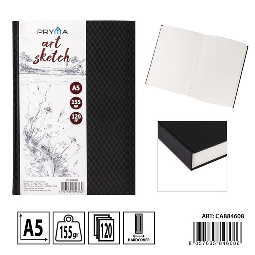 [0235088] Cuaderno de dibujo A5 155g 120 hojas - Bloc de bocetos y papelería artística
