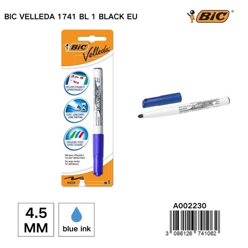 [A002230] Rotulador BIC Velléda 1741 azul 4.5 mm - Papelería y útiles de escritura