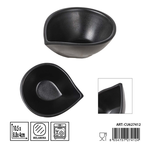 [0236350] Salsita de melamina negra 10.5x8.8x4 cm - Utensilios de cocina
