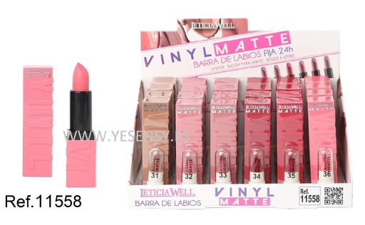 [8435433227984] Barras de labios vinyl matte 24h 24 unidades 11558 - Cosméticos labiales