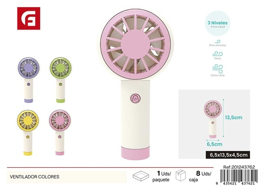 [201243762] Ventilador portátil de colores para verano - Productos de verano