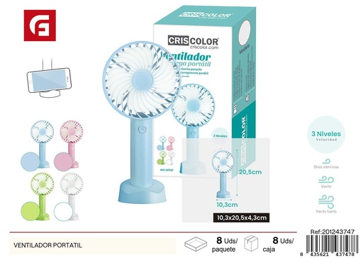 [201243747] Ventilador portátil de escritorio - Ventiladores compactos y convenientes