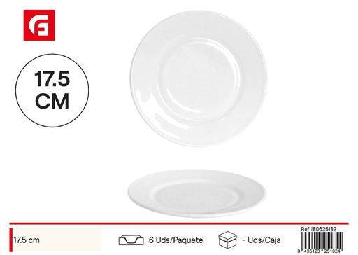 [180625182] Plato cerámico Elba 17.5 cm - Vajilla de cerámica