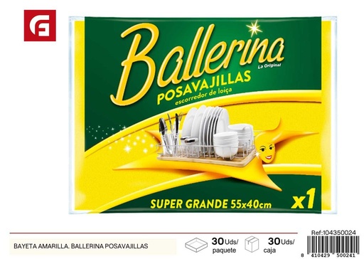 [104350024] Bayeta amarilla para vajillas Ballerina - Accesorios de limpieza