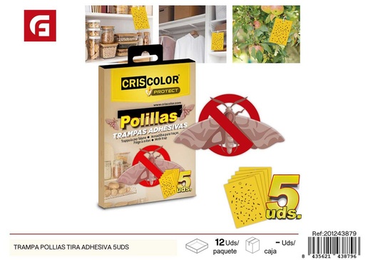 [201243879] Cinta adhesiva atrapa moscas (5 unidades) - Productos de limpieza e insecticidas