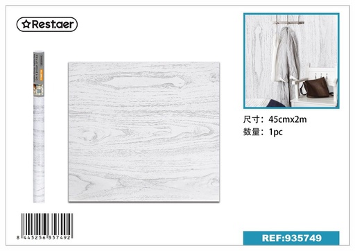 [935749] Rollo adhesivo de papel tapiz con textura de madera (45 cm x 2.0 m) - Decoración del hogar y papel tapiz