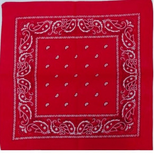[118120-2] Pañuelo 55x55 rojo 12/U N.B - Accesorios de moda y complementos