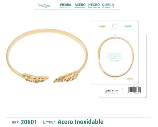 [20601] Brazalete de acero color dorado - Joyería sofisticada y moderna