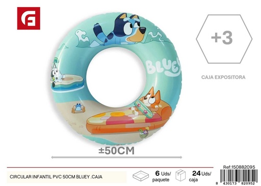 [150882095] Circular infantil de PVC 50 cm Bluey en caja - Accesorios de verano para niños
