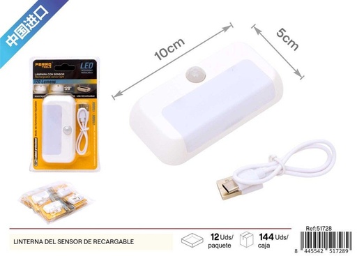 [51728] Lámpara de trabajo recargable con sensor - Electrónica