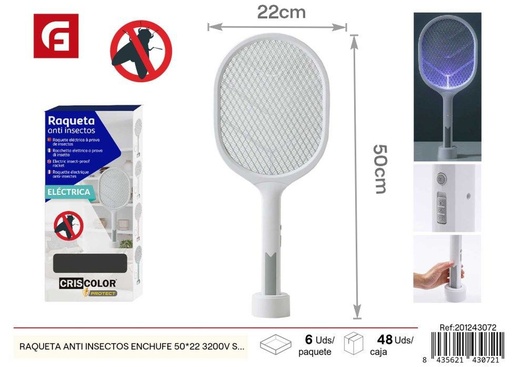 [201243072] Lámpara anti insectos enchufe 50x22 3200V STD - Antimosquitos