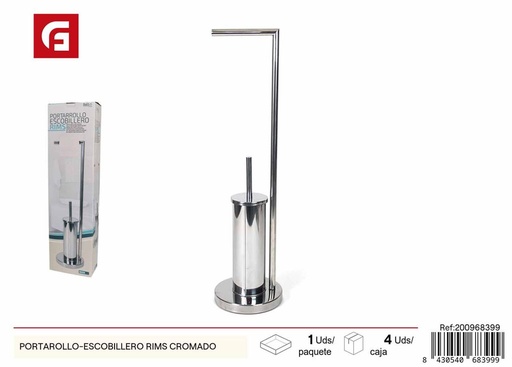 [200968399] Portarrollos y escobillero Rims - Accesorios de baño y limpieza