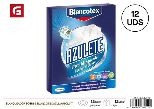 [104305510] Blanqueador automático Blancotex azul 10g x 12 - Productos de limpieza y productos químicos