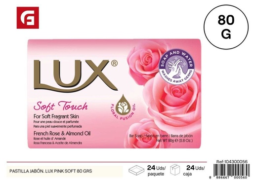 [104300056] Jabón LUX suavidad rosa 80g - Productos de cuidado personal y jabones