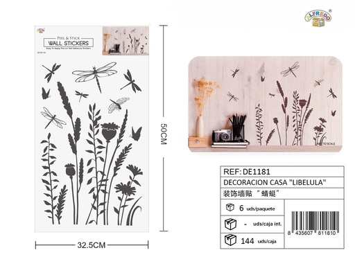 [DE1181] Decoración para el hogar "Libélula" 32x50 cm - Decoración y estilo
