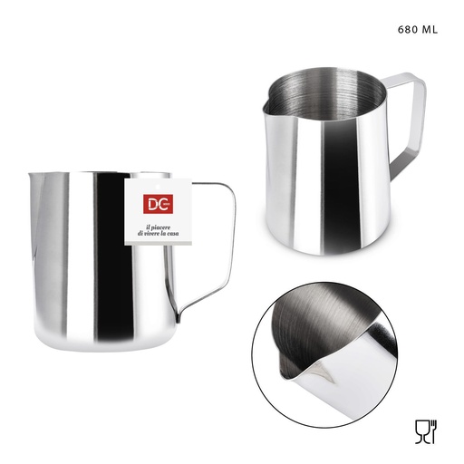 [0227080] Jarra de acero inoxidable con pico 680 ml - Accesorios para café y té