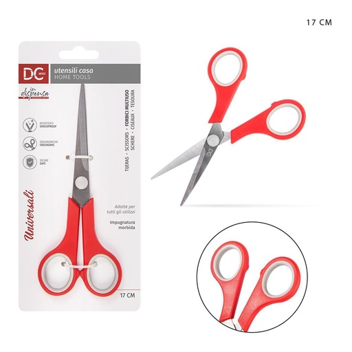 [0151316] Tijeras multiuso 17cm rojo/gris - Utensilios de cocina, herramientas