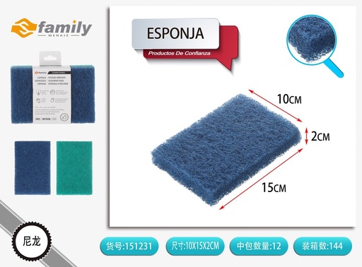 [151231] Esponjas 2 piezas 15x9 cm - Productos de limpieza