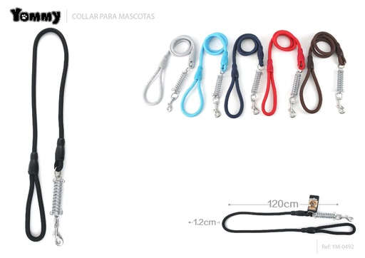 [YM0492] Cuerda de tracción para mascotas de algodón trenzado de 1.2*120 cm - Accesorios para mascotas