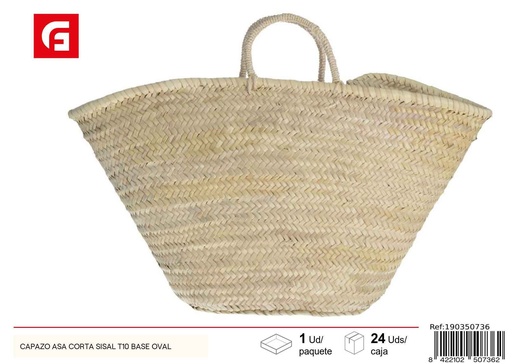 [190350736] Capazo de sisal base oval T10 - Cesta decorativa de verano