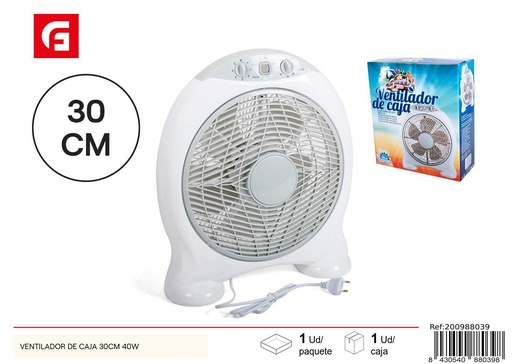 [200988039] Ventilador de caja 30 cm 40W - Electrodomésticos para el verano
