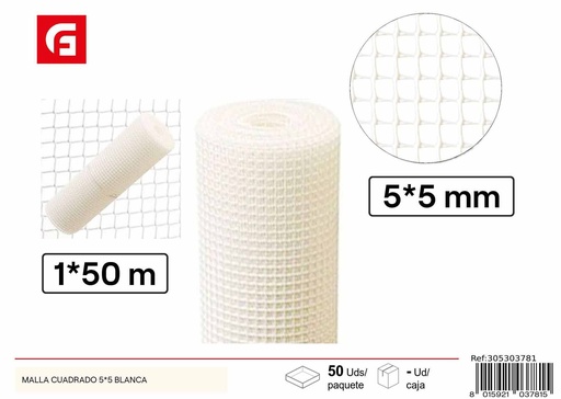 [305303781] Malla cuadrada 5*5 blanca - Accesorios de jardín