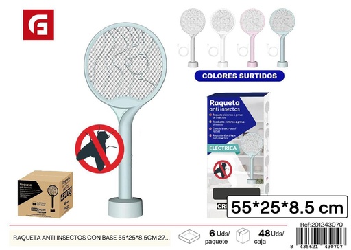 [201243070] Raqueta anti insectos con base 2700V-2900V 55*25*8.5cm - Productos electrónicos y antimosquitos