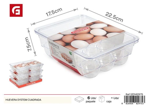 [120142975] Huevera System cuadrada - Utensilios de cocina y organización