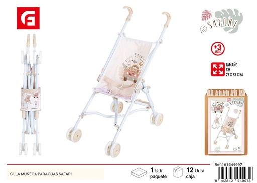 [161644997] Silla de muñeca paraguas safari - Juguetes para bebés