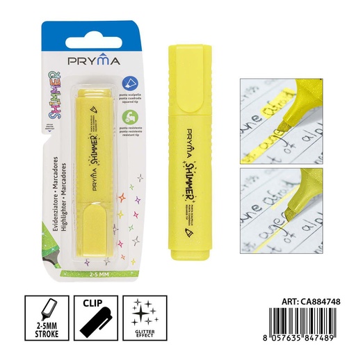 [0235214] Subrayador fluo con purpurina 2/5 mm - Material de escritura y manualidades
