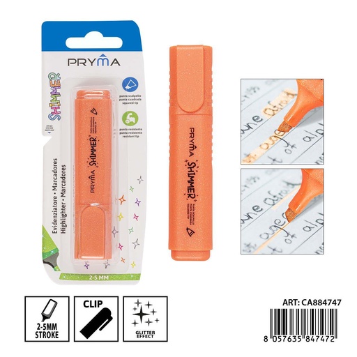 [0235213] Subrayador fluo con purpurina 2/5 mm - Material de escritura y manualidades