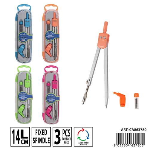 [0236910] Compás 3 piezas 14 cm - Herramientas de dibujo y papelería